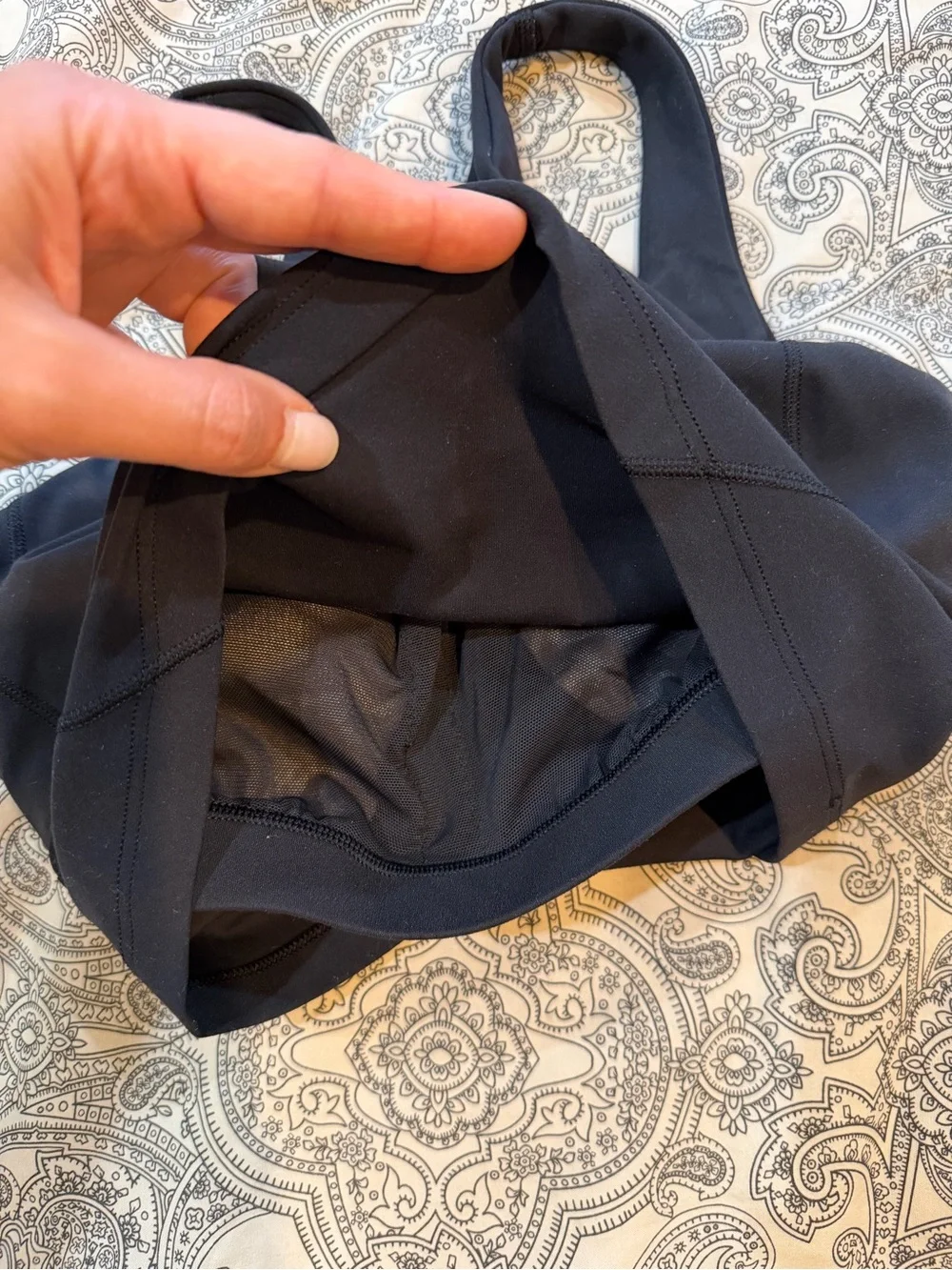 lululemon athletica Black Cropped High-Neck Tank